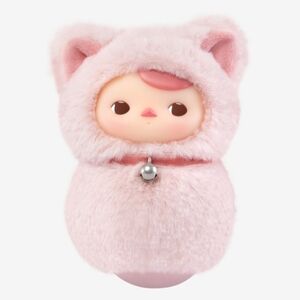 PUCKY Roly-Poly Kitty Series-Vinyl Plush NIB - Pink Cat